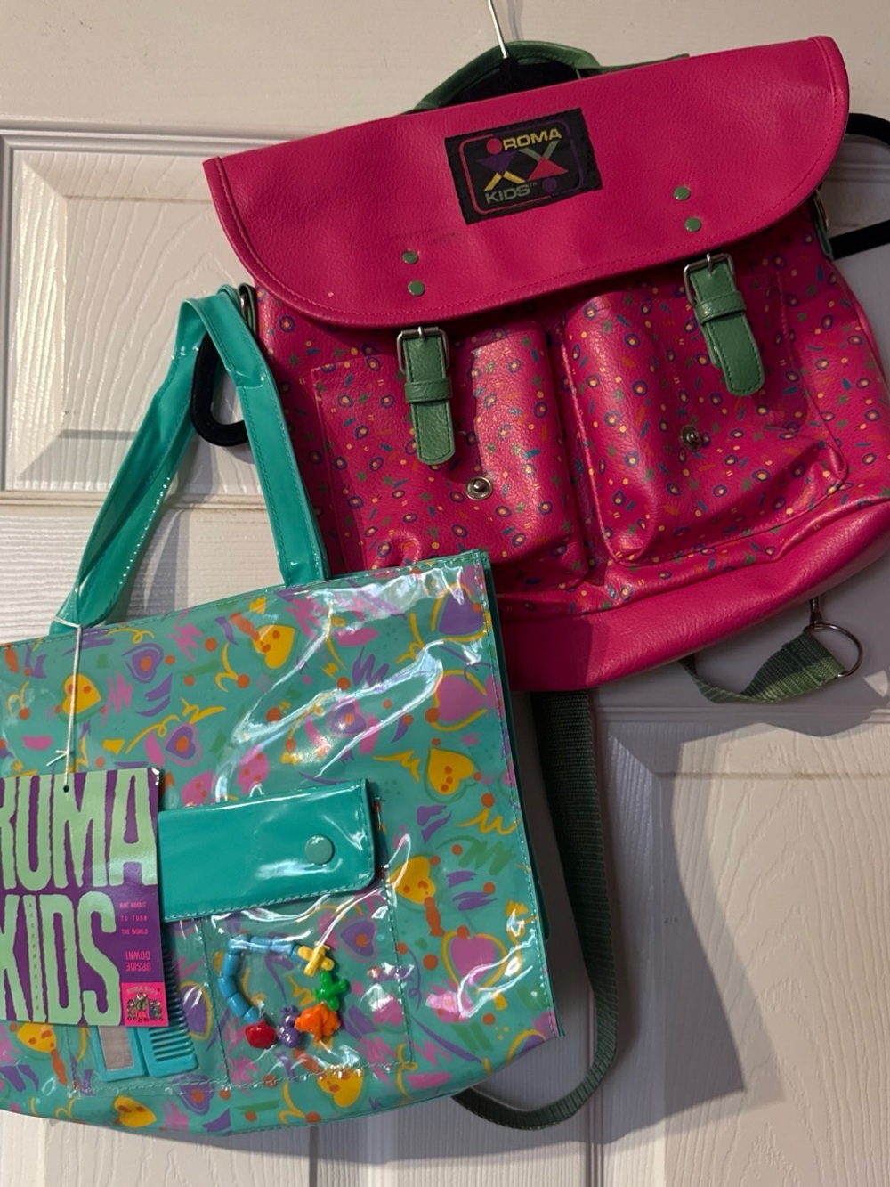 Pink and Teal Kids Backpack & Tote Set